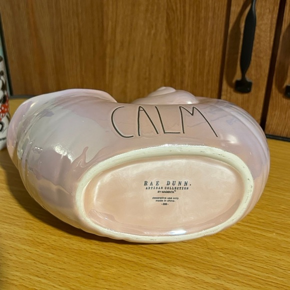 NEW RAE DUNN LARGE CALM Ceramic Shell Decor - Picture 4 of 8